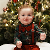 Dapper Plaid Suspender 3 Piece Set