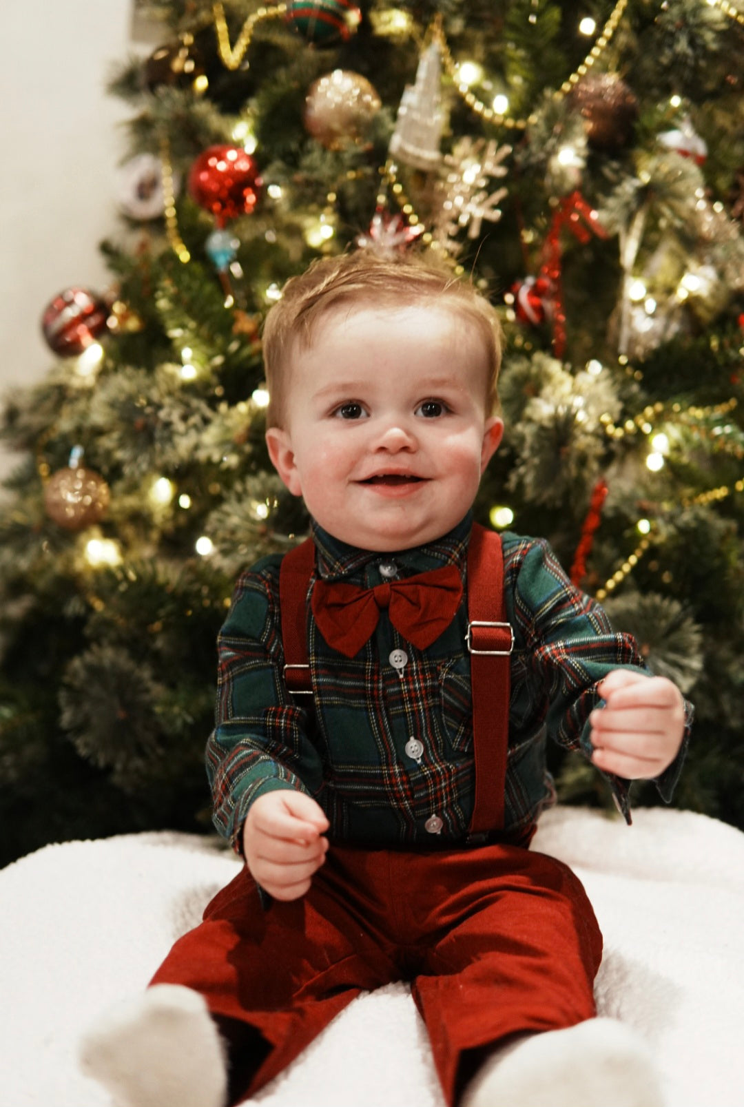 Dapper Plaid Suspender 3 Piece Set
