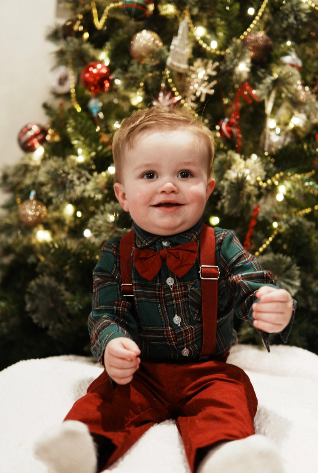 Dapper Plaid Suspender 3 Piece Set