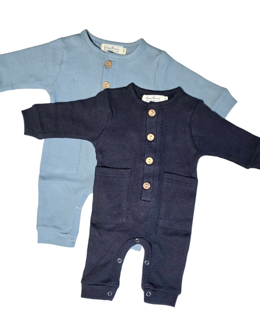 Harrison Waffle Knit Pocket Romper