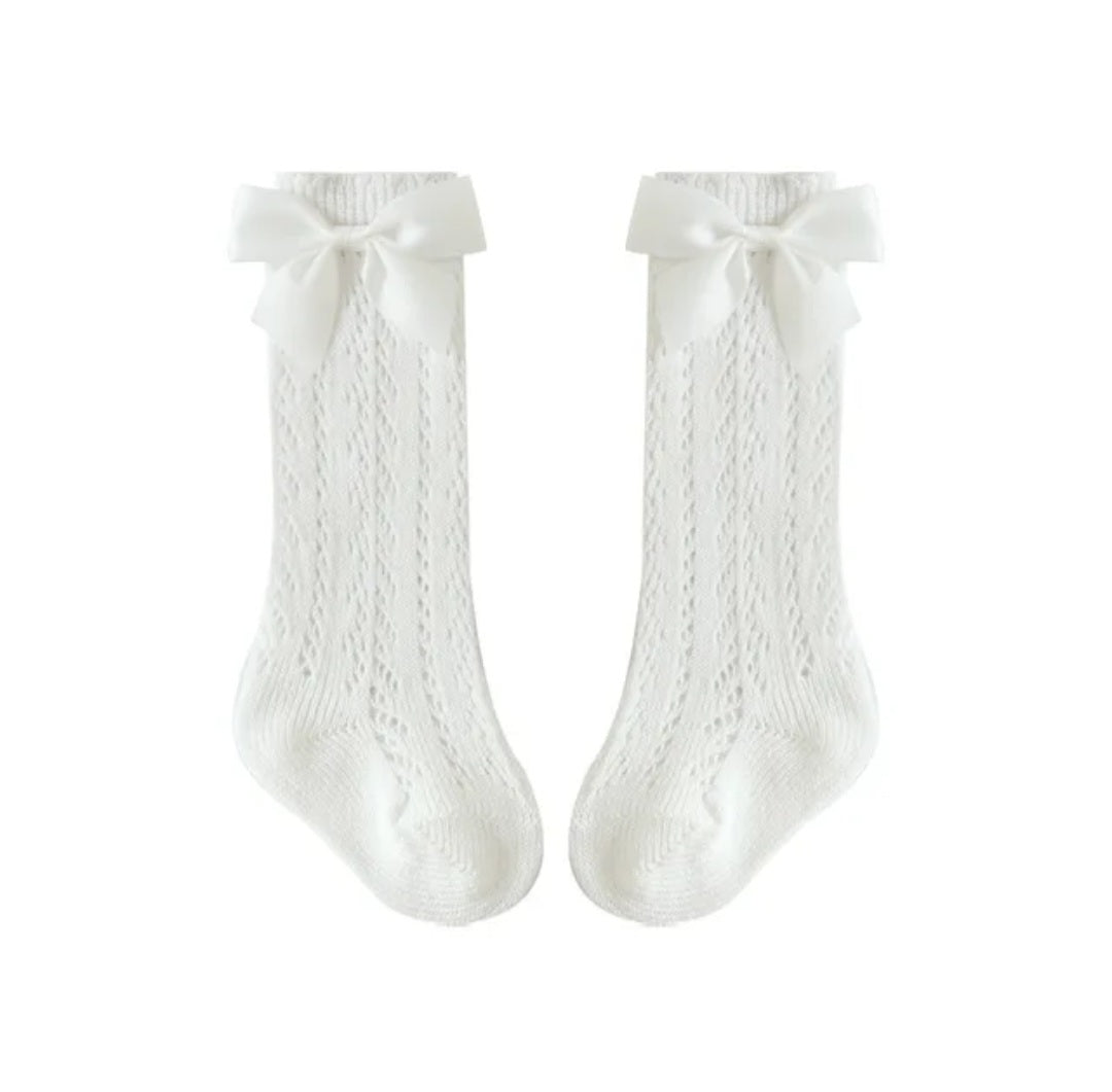Knee High Bow Socks