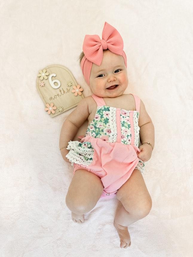 Rosewood Lace Floral Romper