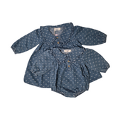 Mabel Denim Bow Romper & Dress