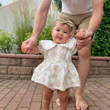 Rose Garden Ruffle Collared Romper