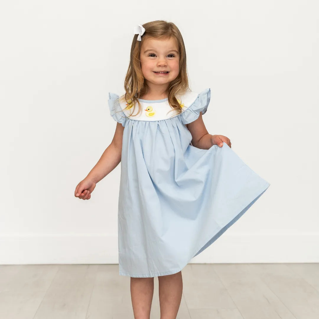 Rubber Duckie Flutter-Sleeve Dress