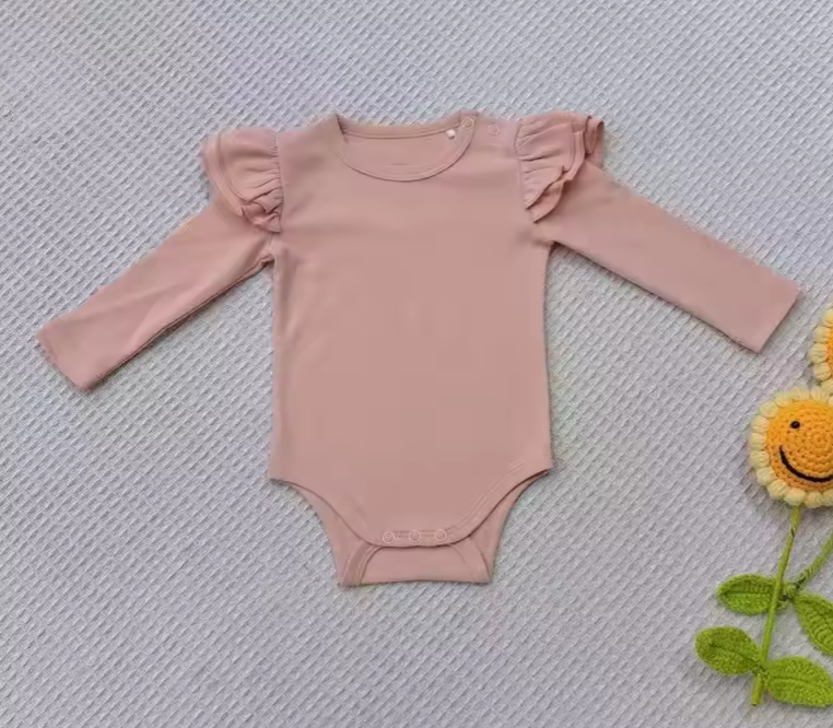 Evvie Bean's Basics Ruffle Onesie