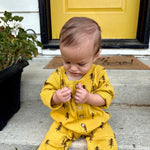 Mustard Trees Pocket Romper