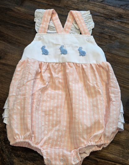 Gingham Bunny Romper