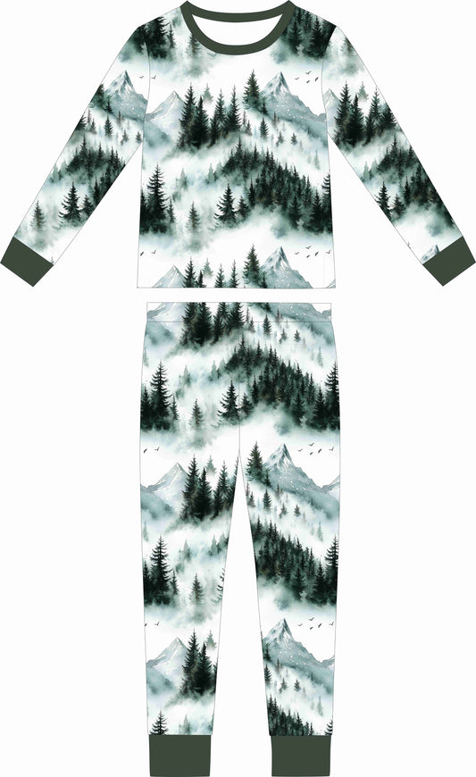 Winter Forest Two Piece Bamboo Sleeper Set