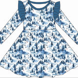 Alpine Ski Bamboo Ruffle Dress