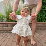 Rose Garden Ruffle Collared Romper