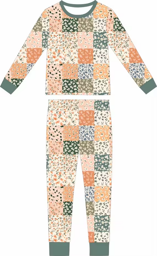Harvest Patchwork Two Piece Bamboo Sleeper Set