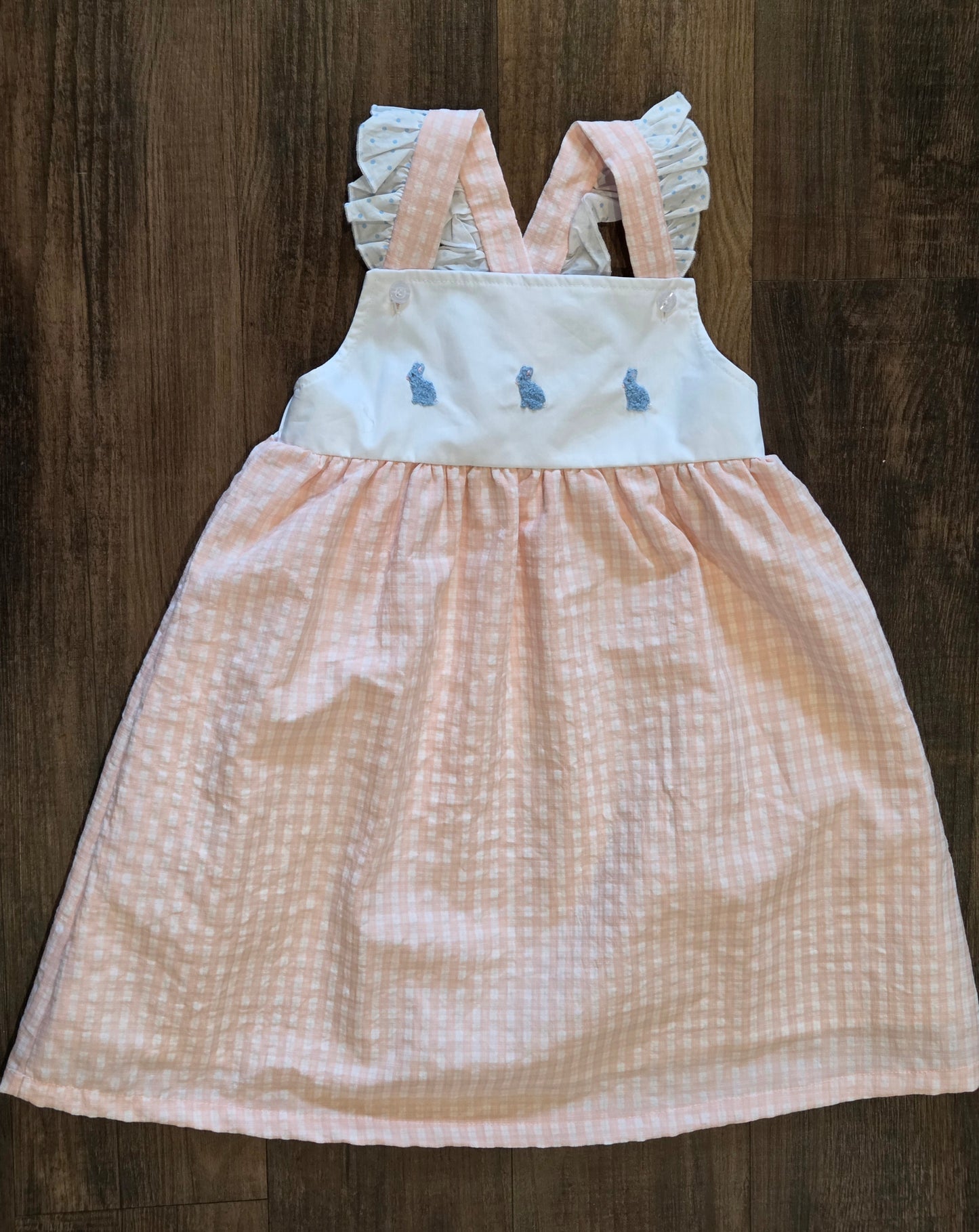 Gingham Bunny Ruffle Dress