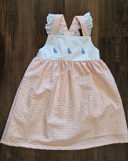 Gingham Bunny Ruffle Dress