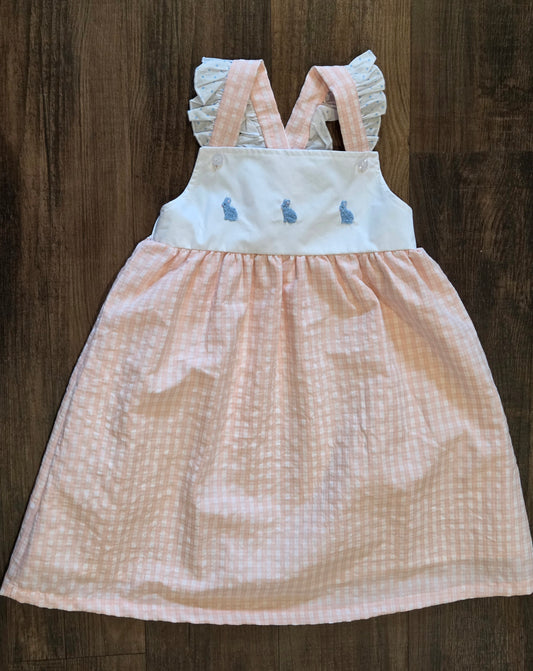 Gingham Bunny Ruffle Dress