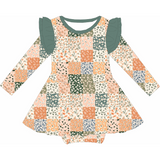 Harvest Patchwork Bamboo Ruffle Romper