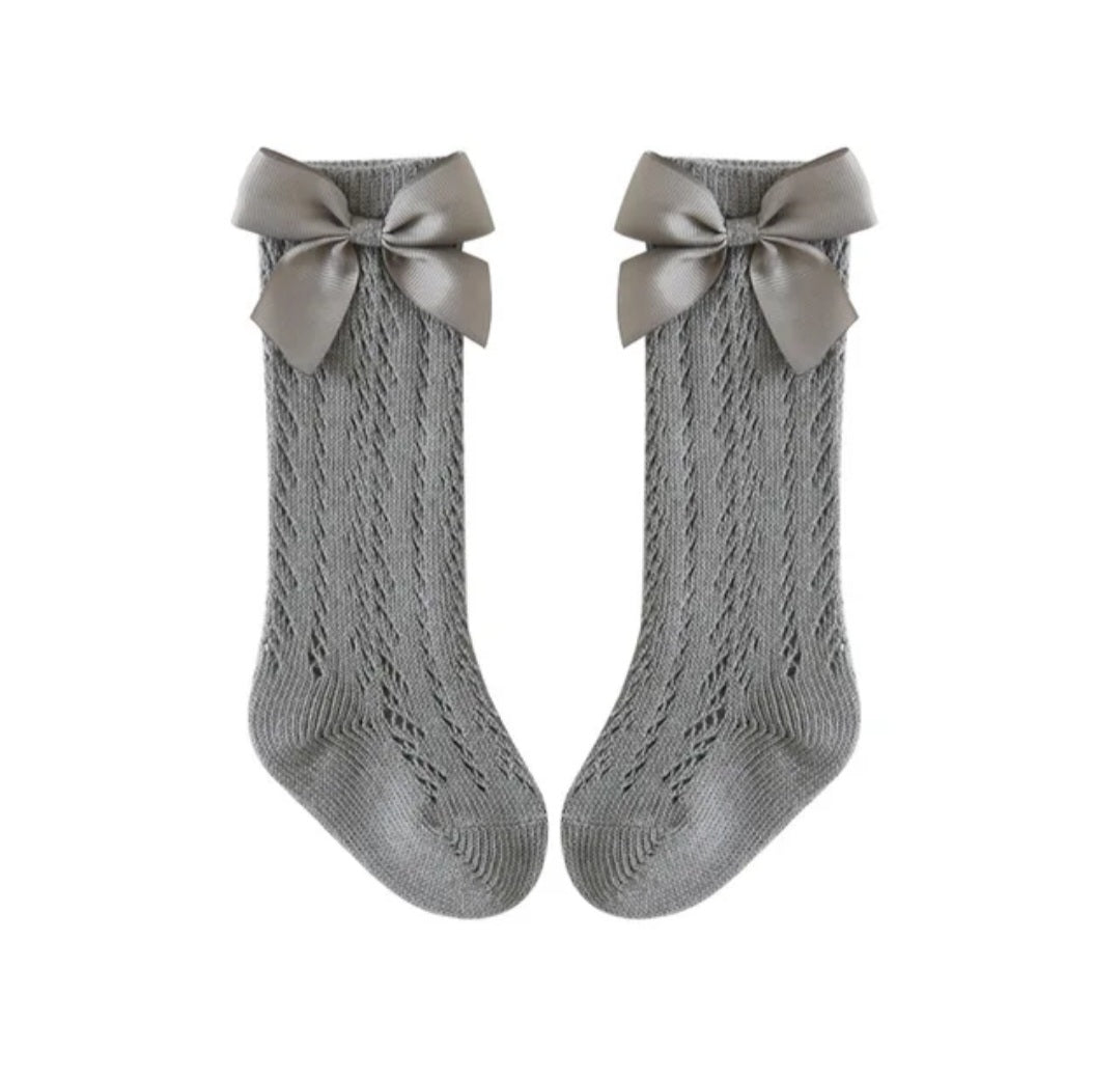 Knee High Bow Socks