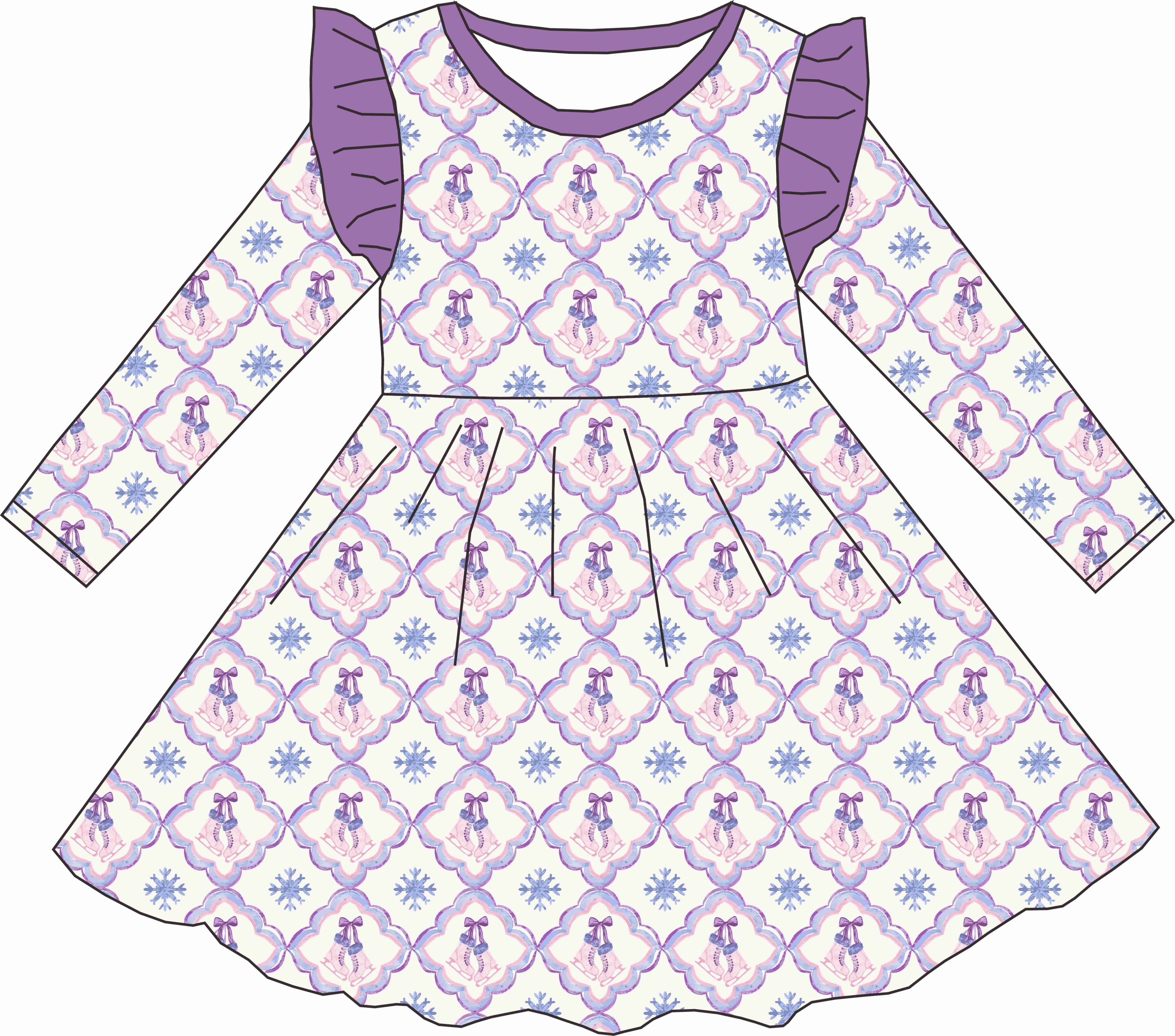 Ice Princess Bamboo Ruffle Dress