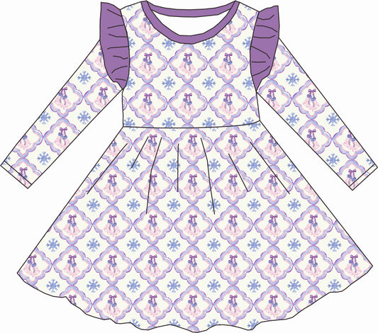 Ice Princess Bamboo Ruffle Dress
