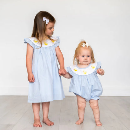 Rubber Duckie Flutter-Sleeve Romper