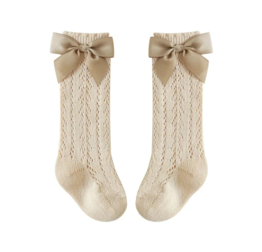 Knee High Bow Socks