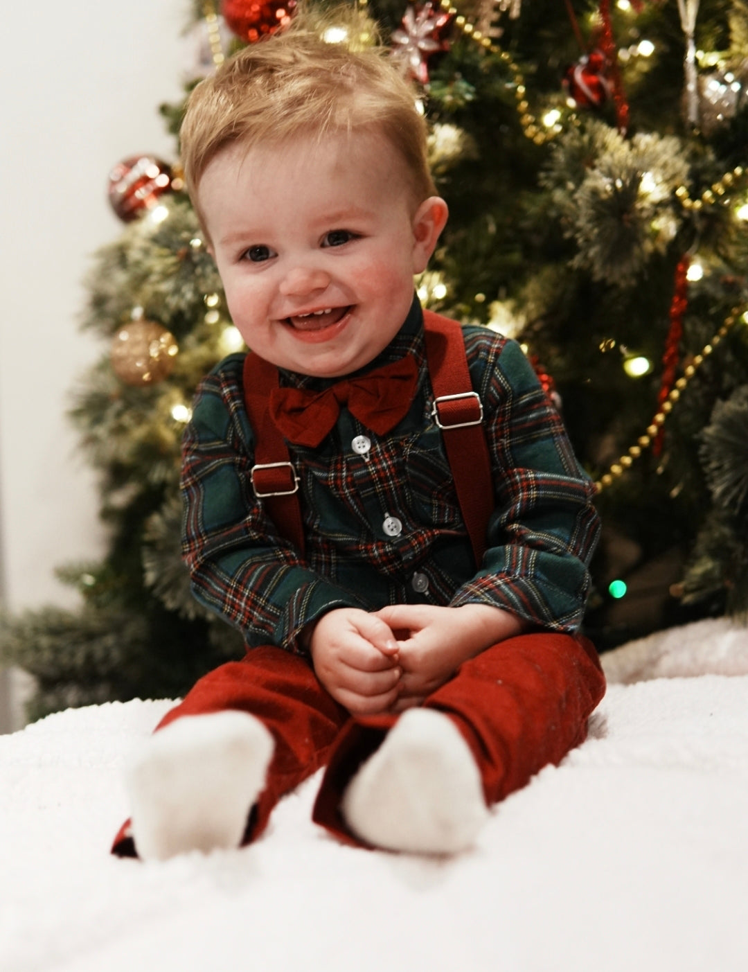 Dapper Plaid Suspender 3 Piece Set