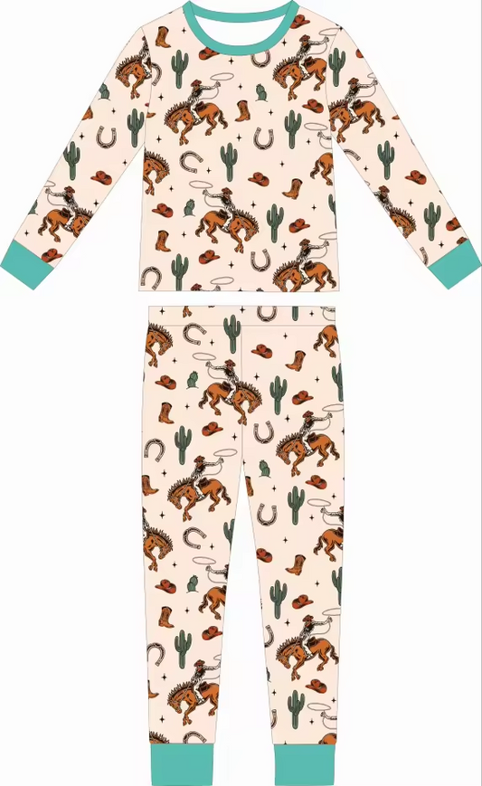 Lil' Buckaroo Two Piece Bamboo Sleeper Set