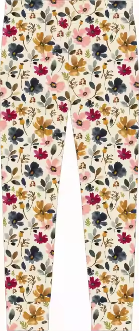 Watercolor Floral Adult Bamboo Jogger