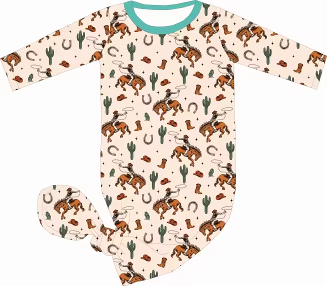 Lil' Buckaroo Bamboo Knotted Gown
