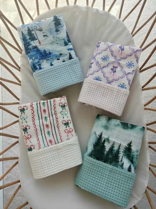 Waffle Knit Blanket | Winter Forest