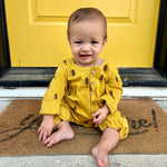 Mustard Trees Pocket Romper