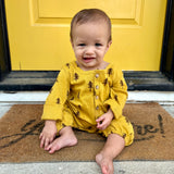 Mustard Trees Pocket Romper