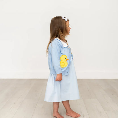 Rubber Duckie Flutter-Sleeve Dress