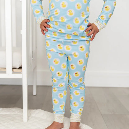 Rubber Duckie Two Piece Bamboo Sleeper Set