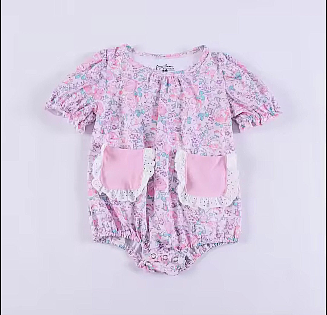 Ditzy Floral & Lace Romper