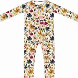 Watercolor Floral Ruffle Bamboo Sleeper