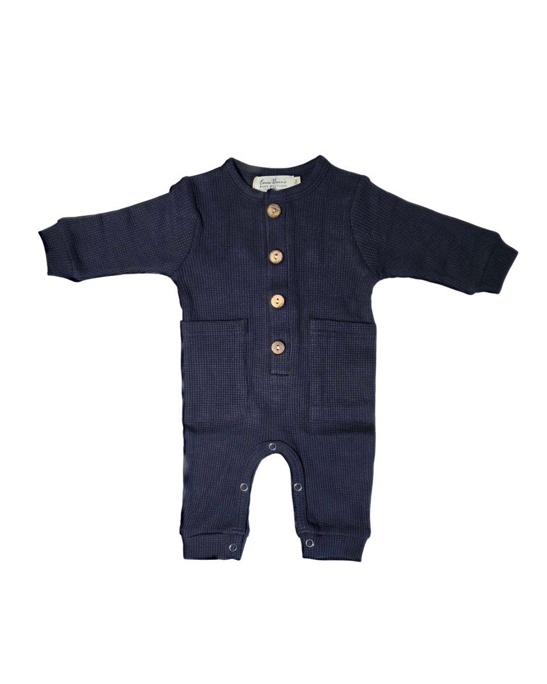 Harrison Waffle Knit Pocket Romper