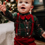 Dapper Plaid Suspender 3 Piece Set