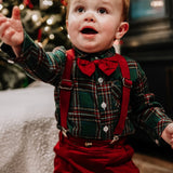 Dapper Plaid Suspender 3 Piece Set