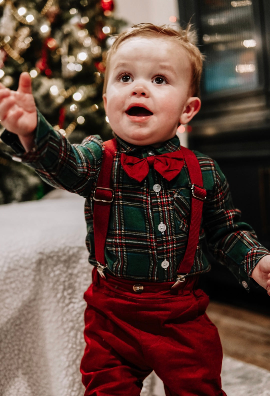 Dapper Plaid Suspender 3 Piece Set