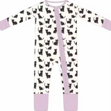 Moonlit Whiskers Bamboo Ruffle Sleeper