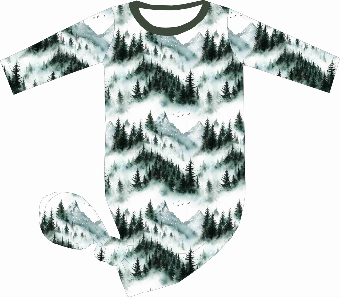 Winter Forest Bamboo Knotted Gown