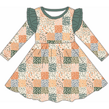 Harvest Patchwork Bamboo Ruffle Dress