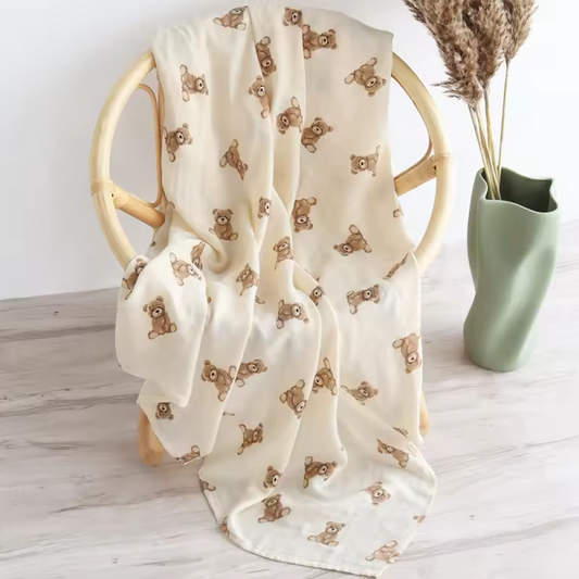 Vintage Teddy Bear | Bamboo & Muslin Swaddle