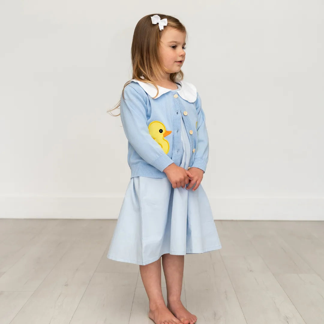 Rubber Duckie Flutter-Sleeve Dress