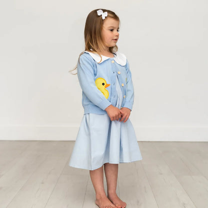 Rubber Duckie Flutter-Sleeve Dress
