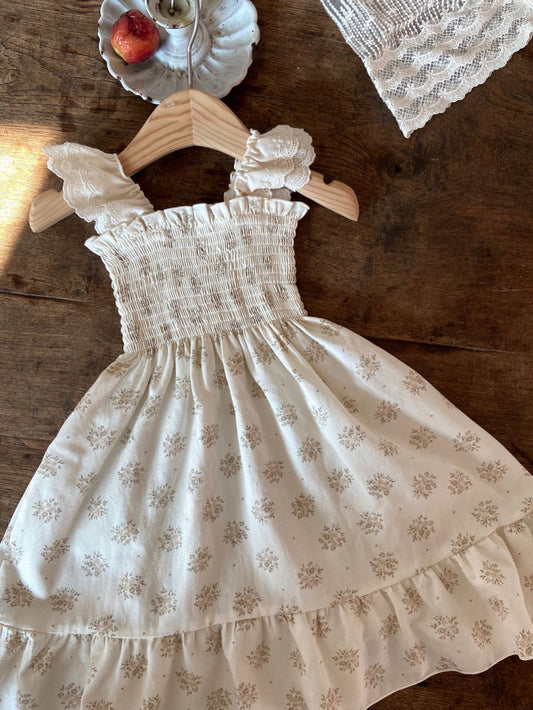 Dahlia Lace Trim Ruffle Romper & Dress