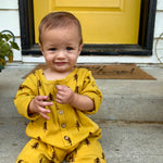 Mustard Trees Pocket Romper