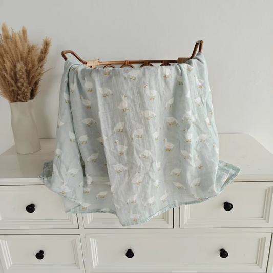 Silly Little Goose | Bamboo & Muslin Swaddle