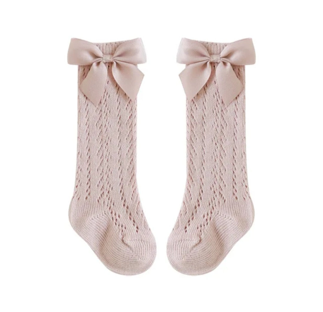 Knee High Bow Socks